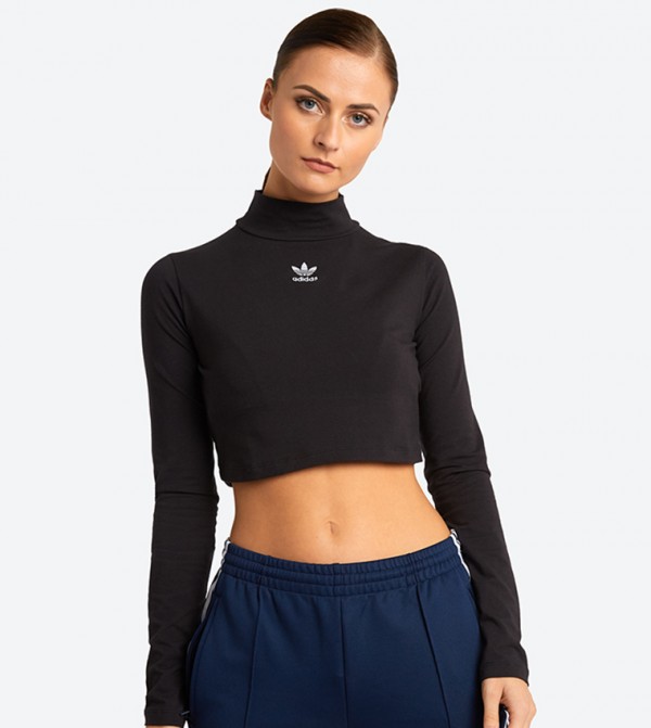 adidas mesh crop top long sleeve