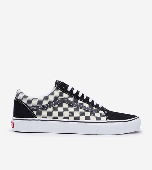checkered vans with laces